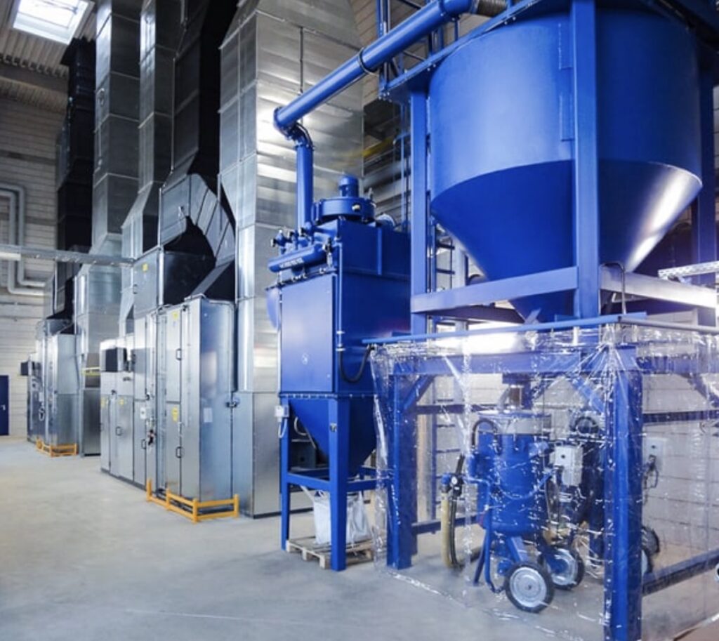 Strahlkabinen_Integration_Heimer - Lackieranlagen | Pulverbeschichtungsanlagen | Vorbehandlungsanlagen Strahlkabinen_Integration_Heimer