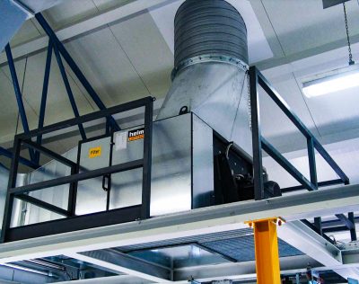 Abluftventilmotoreinheit ueber_einer_Lackierkabine